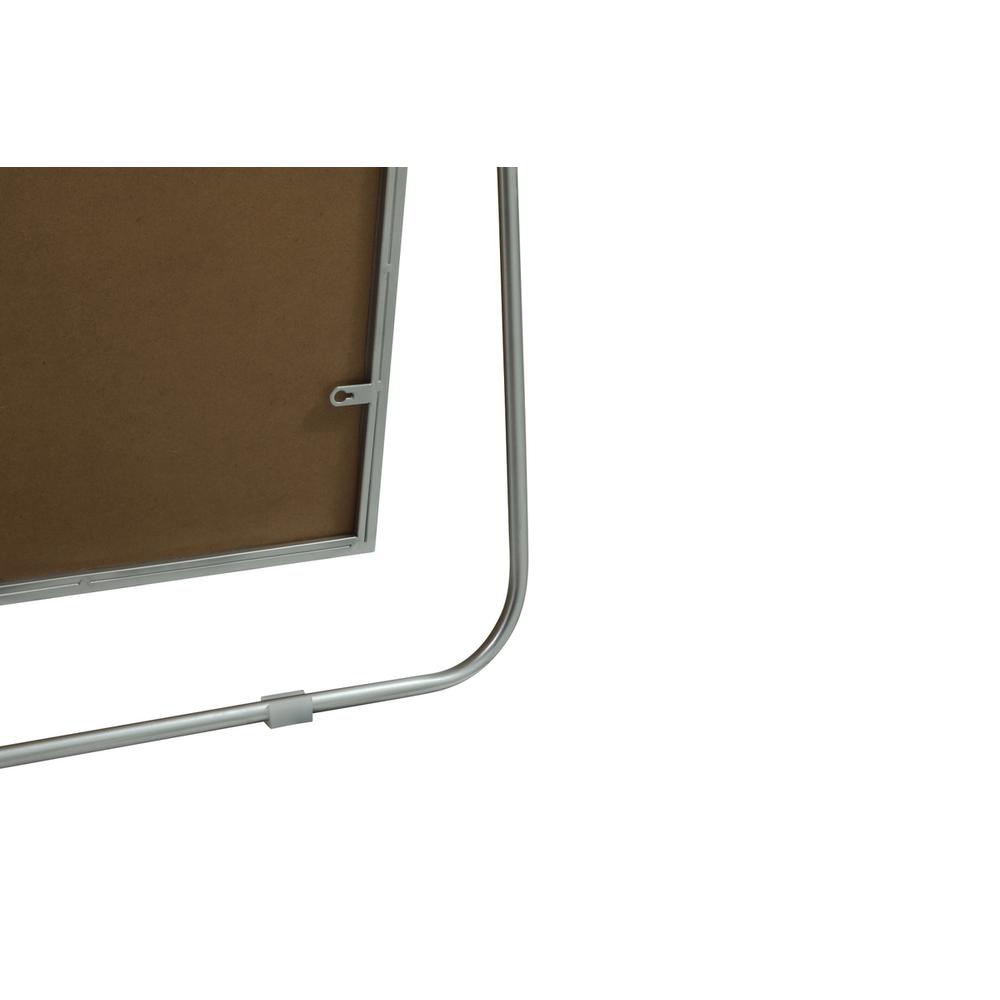 Metal Frame Rectangle Full Length Mirror 30x60 Inch in Silver