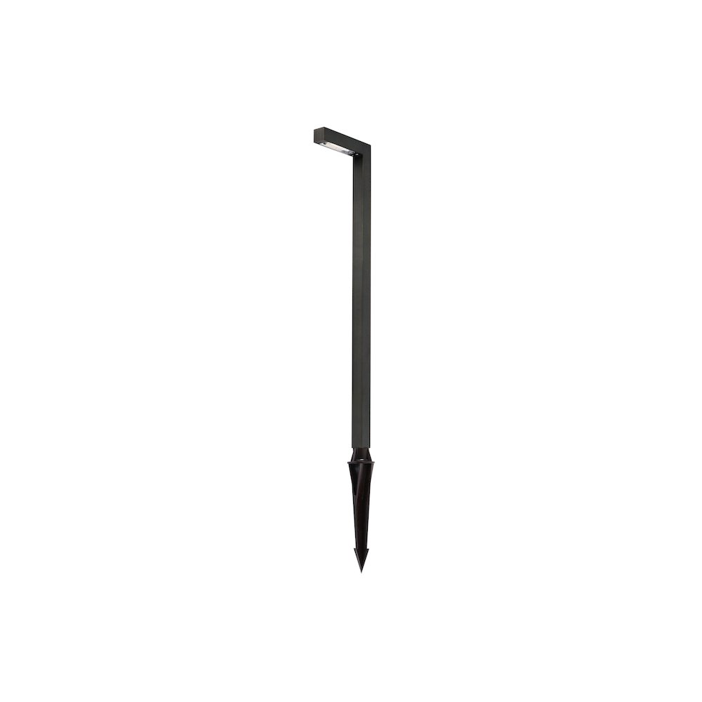 Outdoor 12V Cast Brass modern path light in Dark Bronze