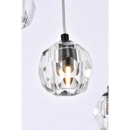 Eren 5 lights Black pendant