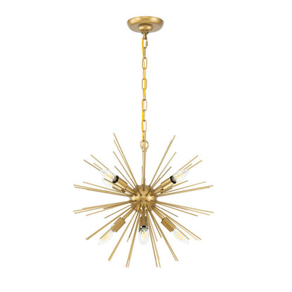 Timber 8 light Brass pendant
