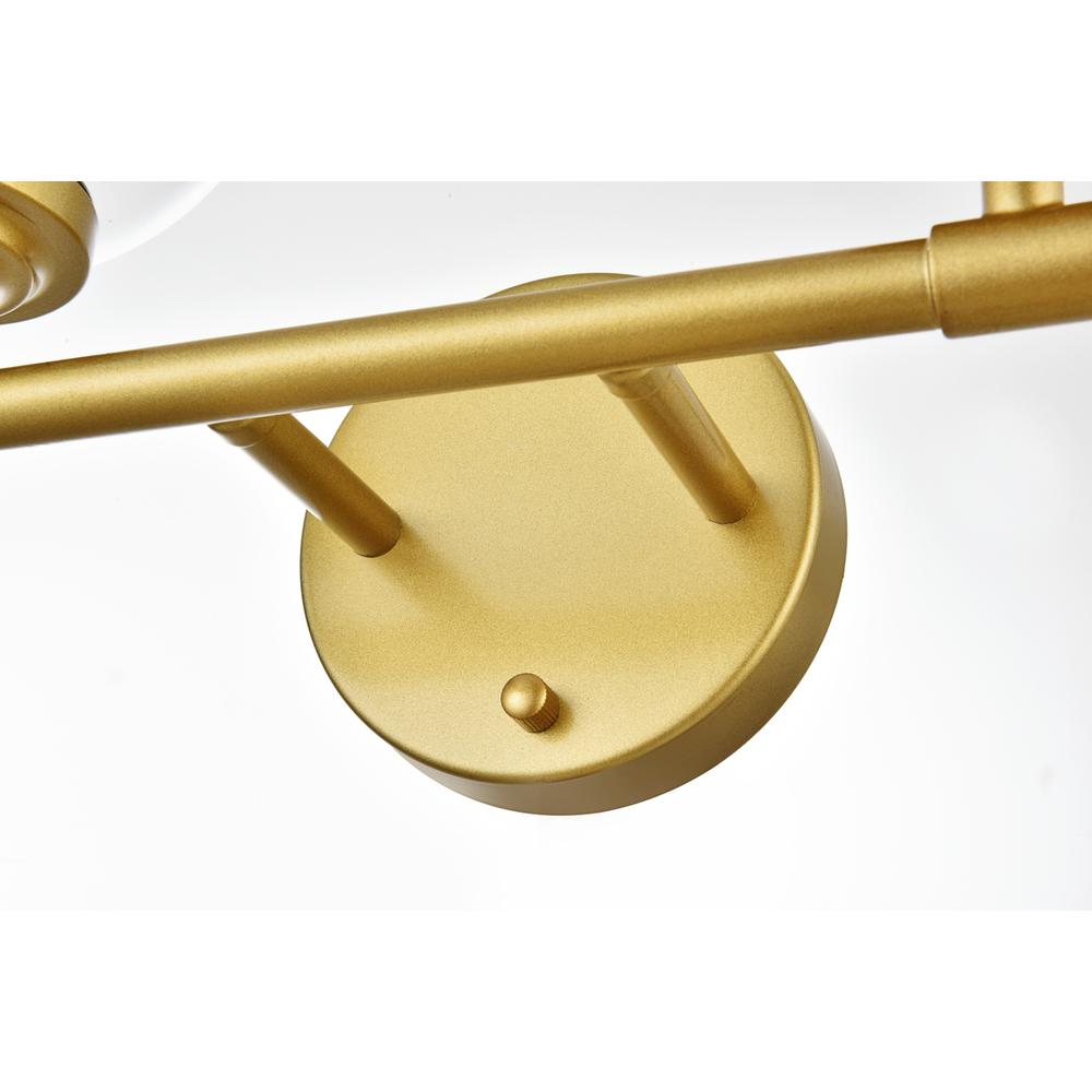 Ingrid 2 light Brass and Clear Bath Sconce