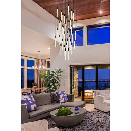 Weston 36 lights pendant in black
