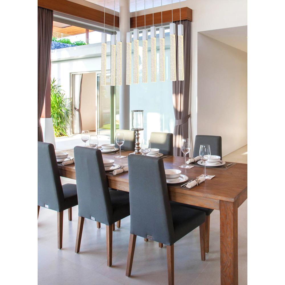 Weston 10 lights pendant in chrome