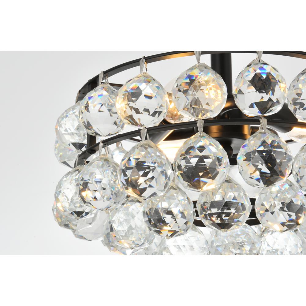 Savannah 12 inch flush mount in black