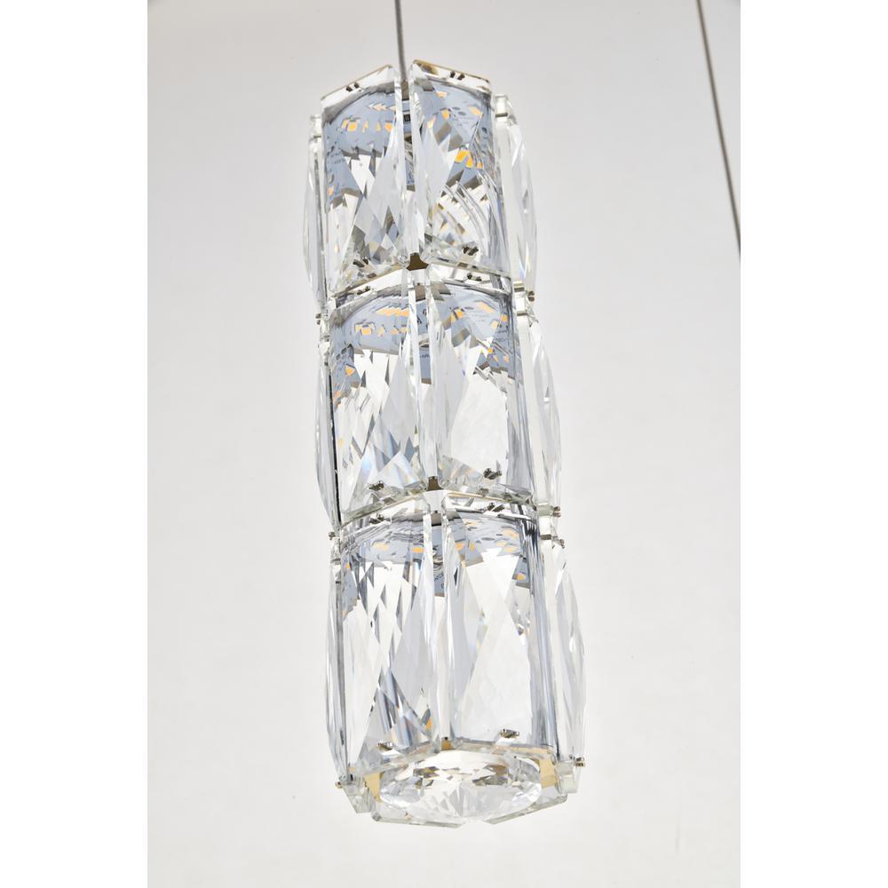 Polaris LED light Gold Pendant Clear Crystal