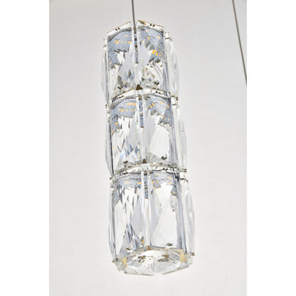 Polaris LED light Gold Pendant Clear Crystal