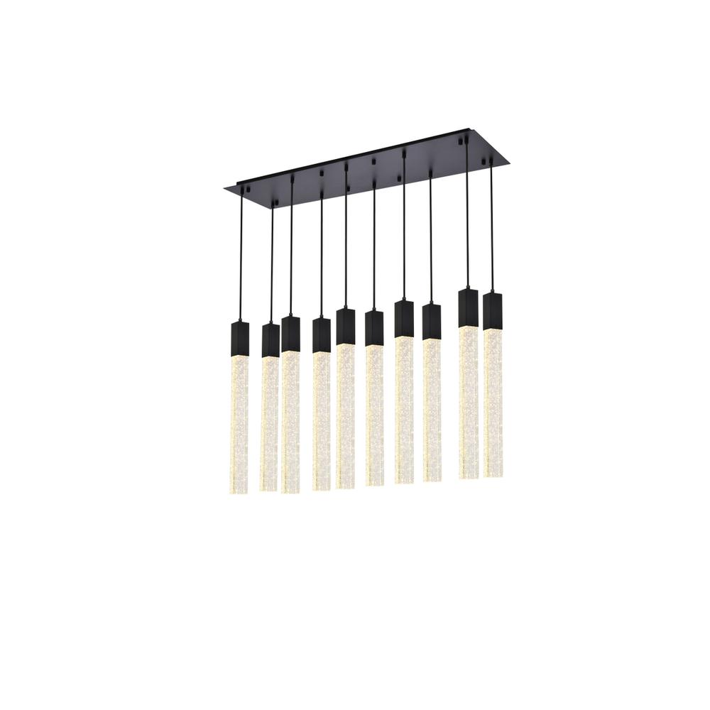 Weston 10 lights pendant in black