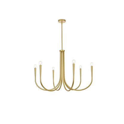 Layne 36 inch chandelier in Brass
