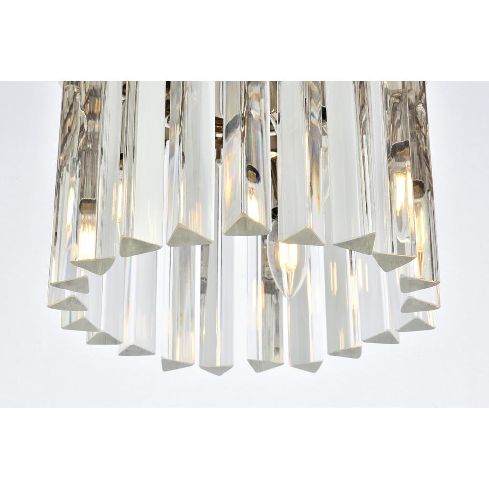 Sydney 3 light polished nickel Flush Mount Clear Royal Cut Crystal