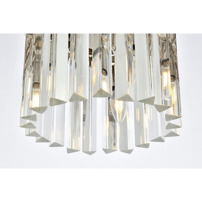 Sydney 3 light polished nickel Flush Mount Clear Royal Cut Crystal