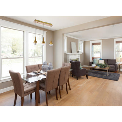 Amherst 24 inch LED pendant in satin gold