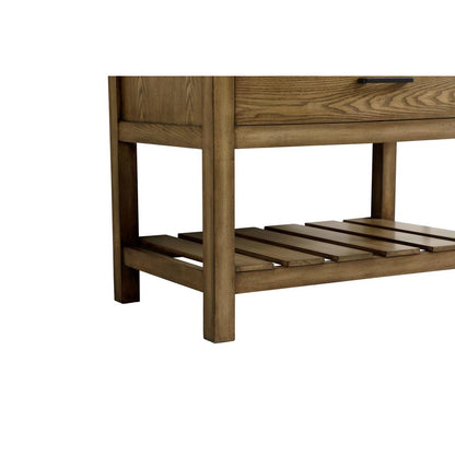 36 inch Single bathroom vanity in driftwood with backsplash