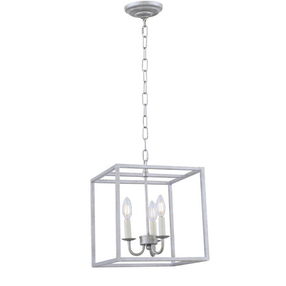 Eclipse 3 Light Vintage Silver Pendant