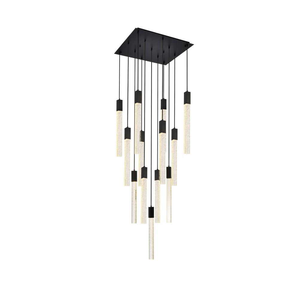 Weston 13 lights pendant in black