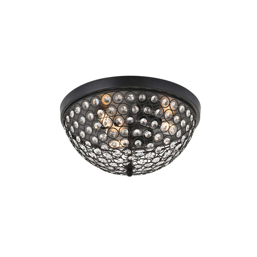 Taye 3 light Matte Black Flush Mount