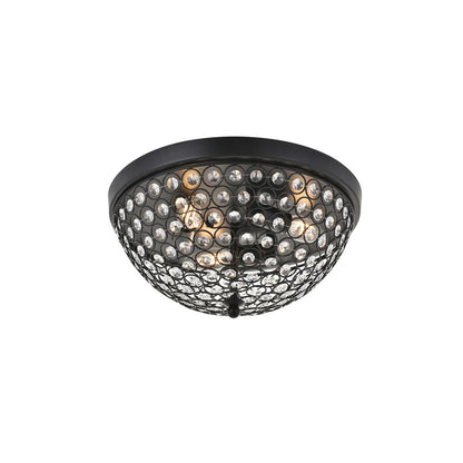 Taye 3 light Matte Black Flush Mount