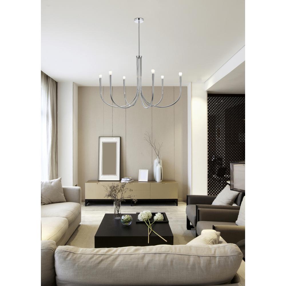 Layne 42 inch chandelier in Chrome