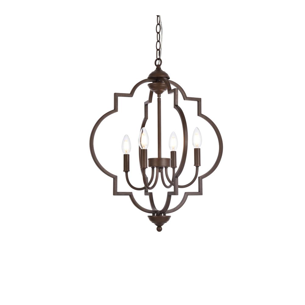 Sandara 4 lights pendant in weathered oak