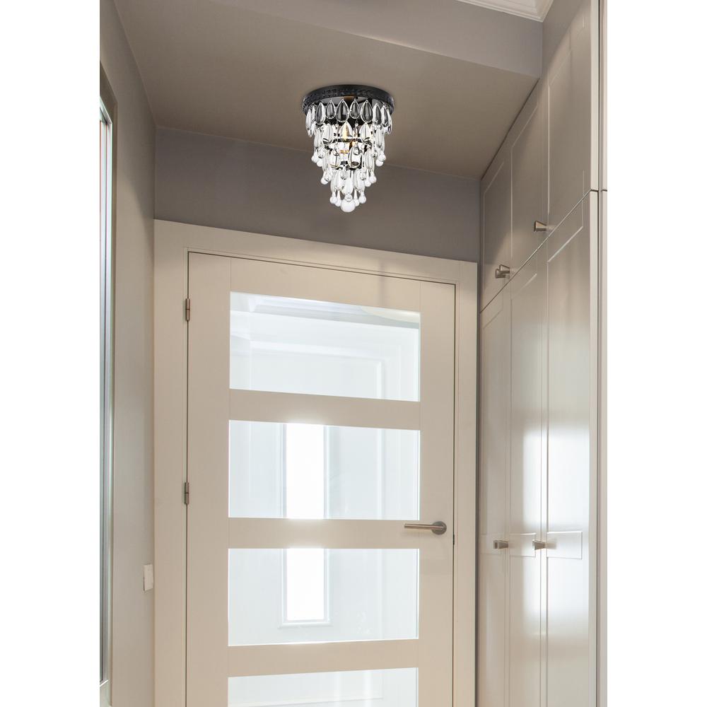 Nordic 1 light black flush mount