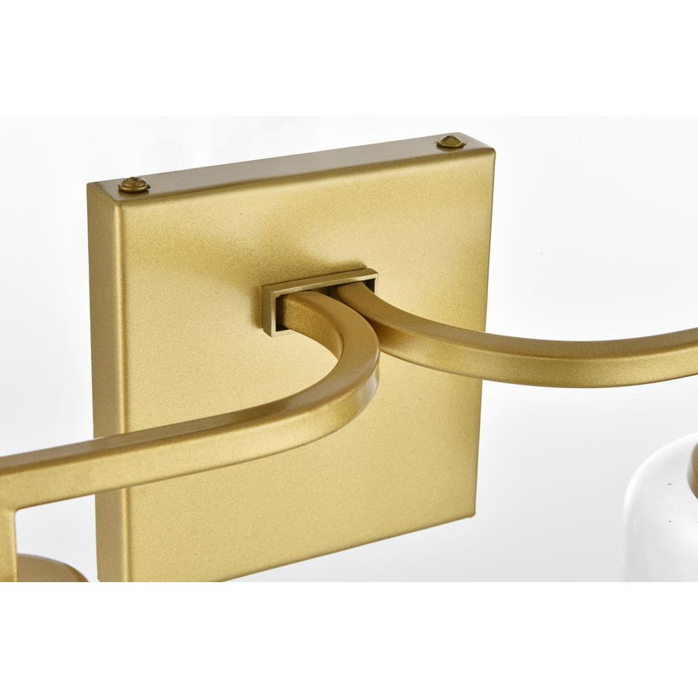 Ronnie 4 light Brass and Clear Bath Sconce