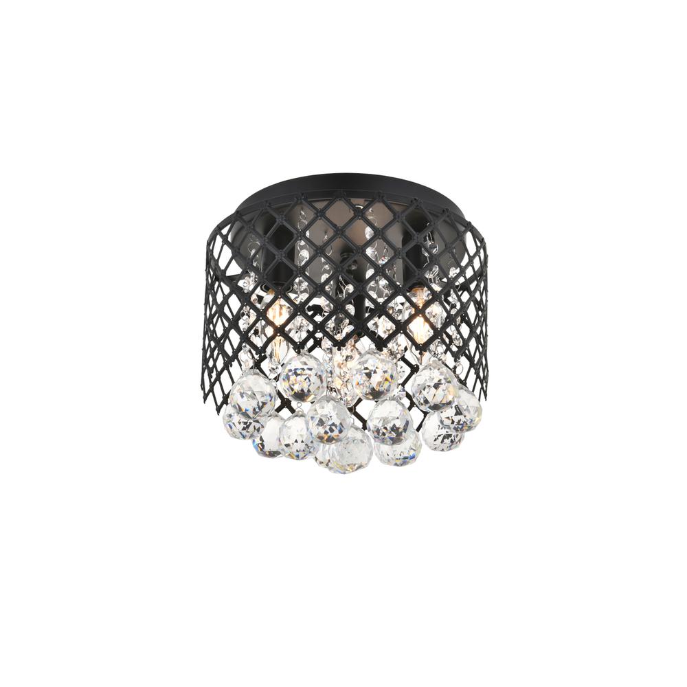 Tully 3 light Matte Black Flush Mount