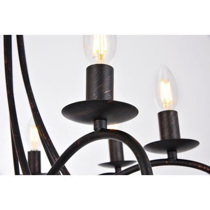 Lyndon 8 light Dark Bronze Pendant
