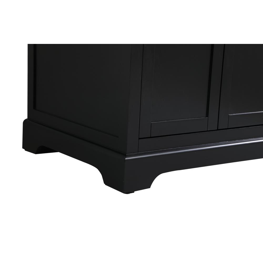 36 inch Single bathroom vanity in black with backsplash
