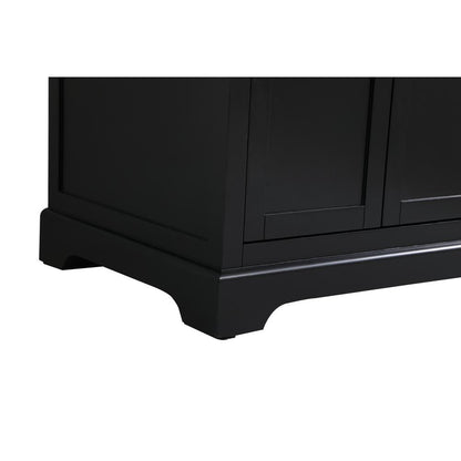 36 inch Single bathroom vanity in black with backsplash