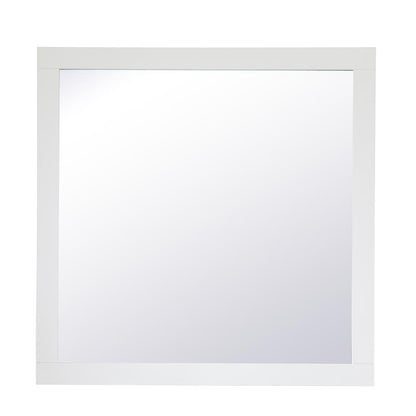 Aqua square vanity mirror 36 inch in White