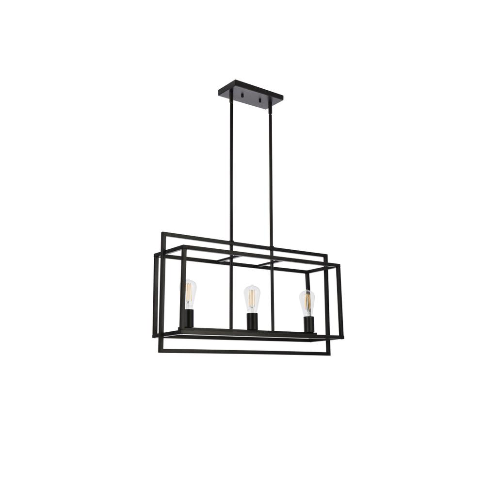 Voir 3 lights pendant in black