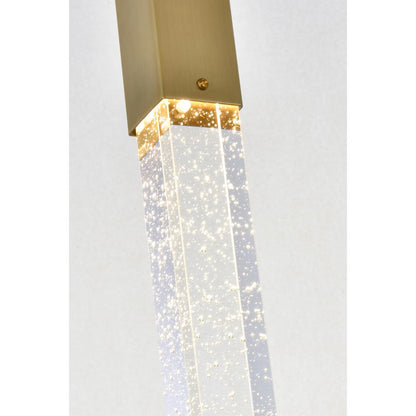 Weston 13 lights pendant in satin gold