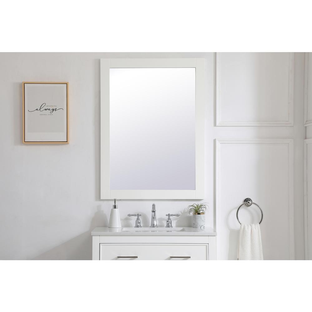 Aqua rectangle vanity mirror 27 inch in White