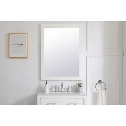 Aqua rectangle vanity mirror 27 inch in White
