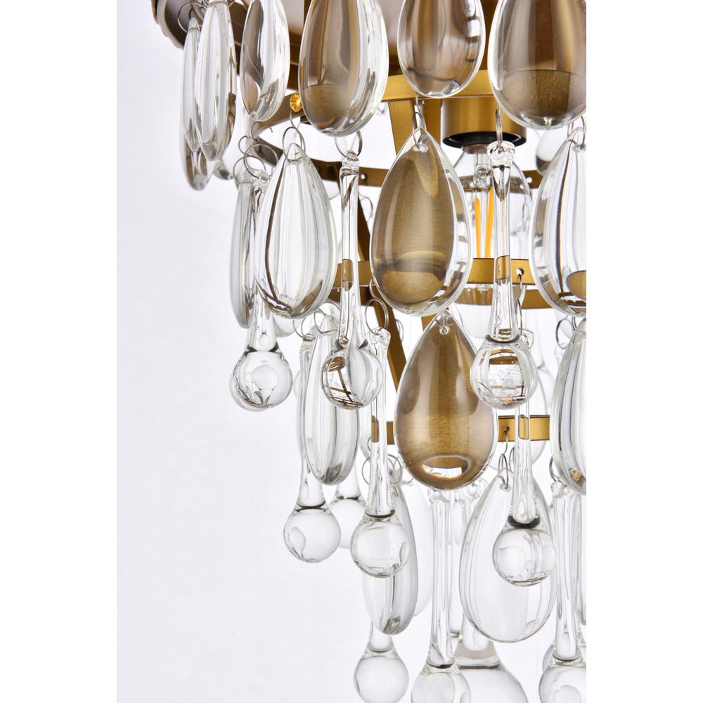 Nordic 1 light brass flush mount