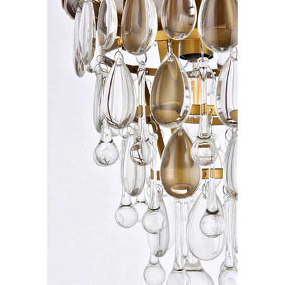 Nordic 1 light brass flush mount
