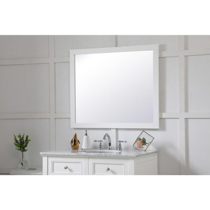 Aqua rectangle vanity mirror 30 inch in White