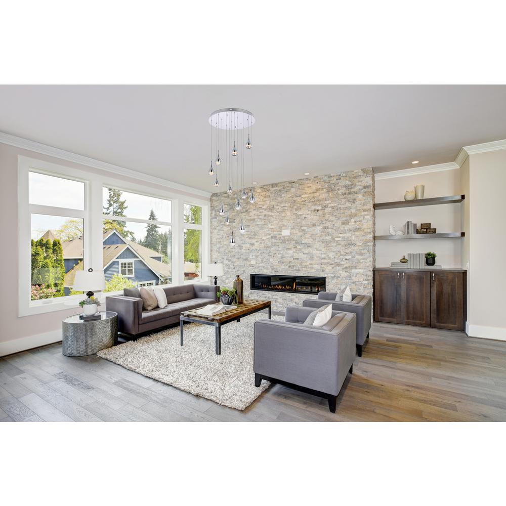 Amherst 30 inch LED chandelier in chrome
