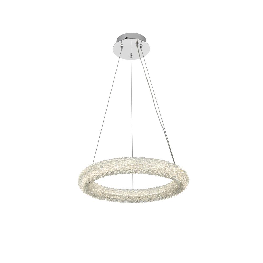Bowen 18 inch Adjustable LED Chandelier in Chrome