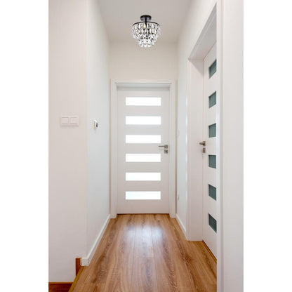 Mila 12 inch flush mount in black