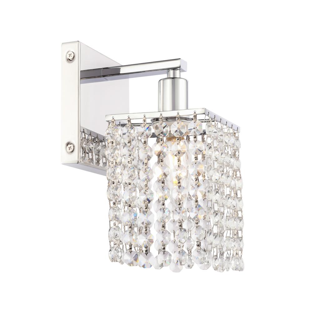 Phineas 1 light Chrome and Clear Crystals wall sconce