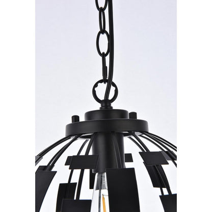 Levante 1 light pendant in black