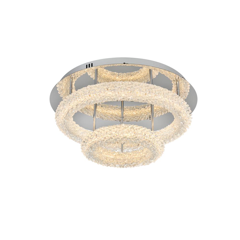 Bowen 22 inch Adjustable LED Flush Mount in Chrome
