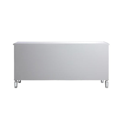 Contempo 72 in. mirrored chest in antique Silver