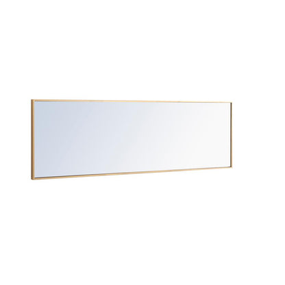 Metal frame Rectangle Mirror 18 inch Brass