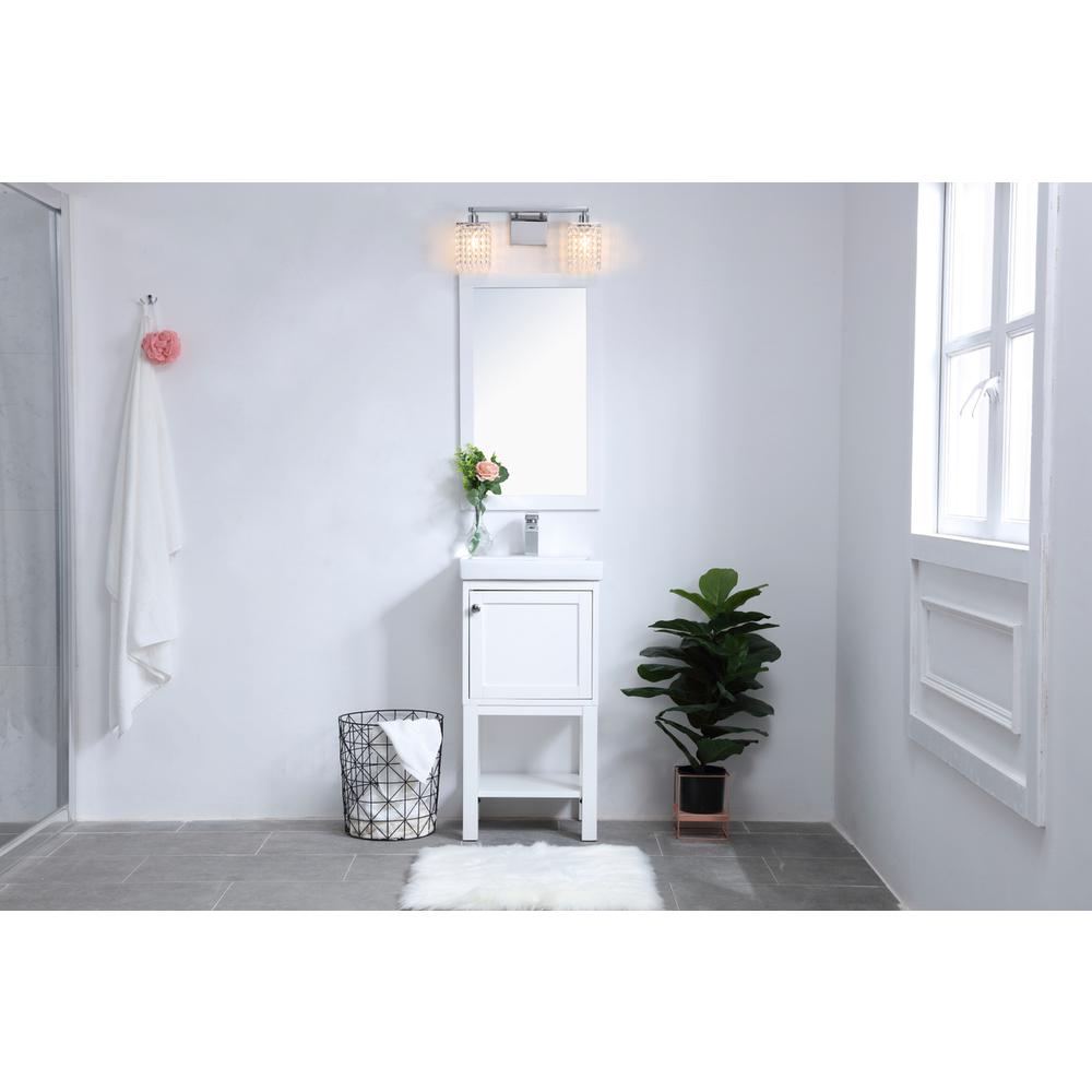 Phineas 2 light Chrome and Clear Crystals wall sconce