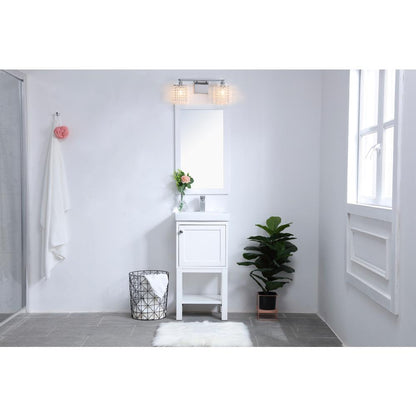 Phineas 2 light Chrome and Clear Crystals wall sconce