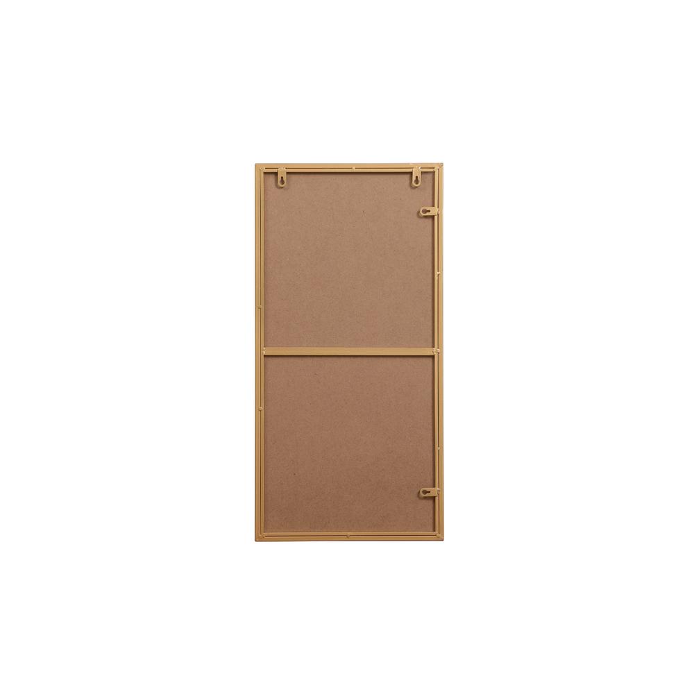 Metal frame rectangle mirror 14x28 inch in brass