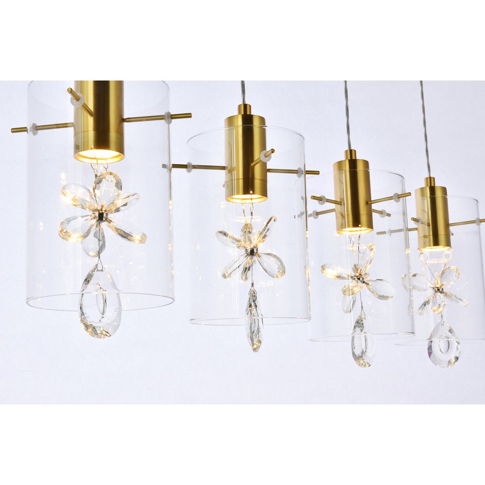 Hana 5 Lights Gold Pendant