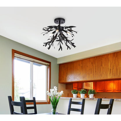 Priscilla 18.5 inch flush mount in black