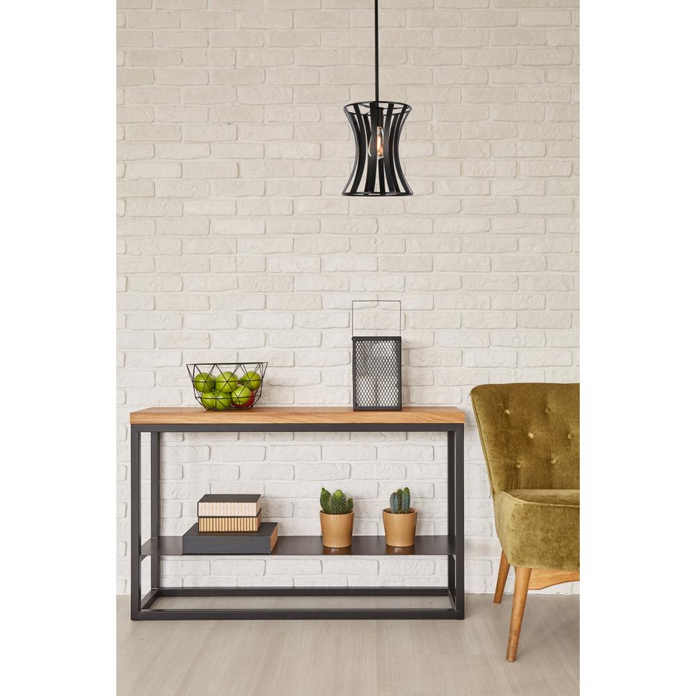 Lily 1 light pendant in black